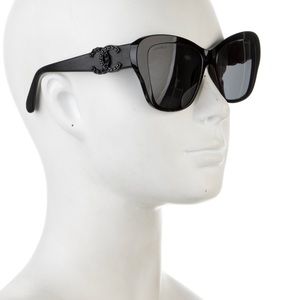 Chanel 5457 Cat Eye Sunglasses Black